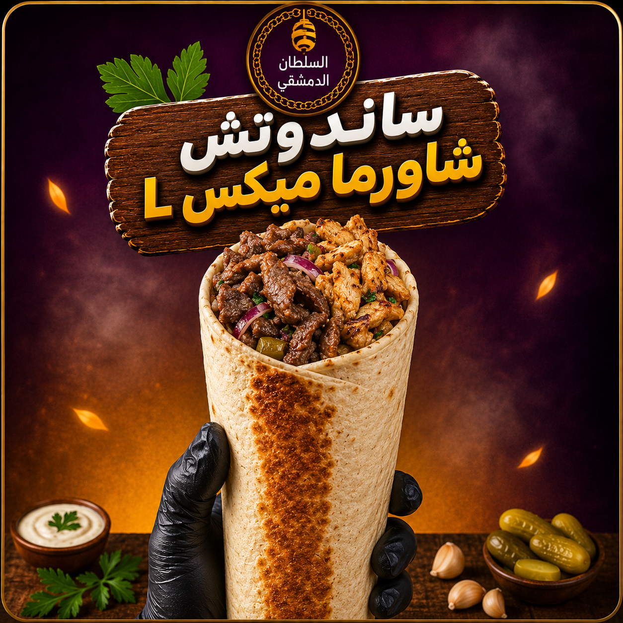ساندوتش شاورما ميكس L