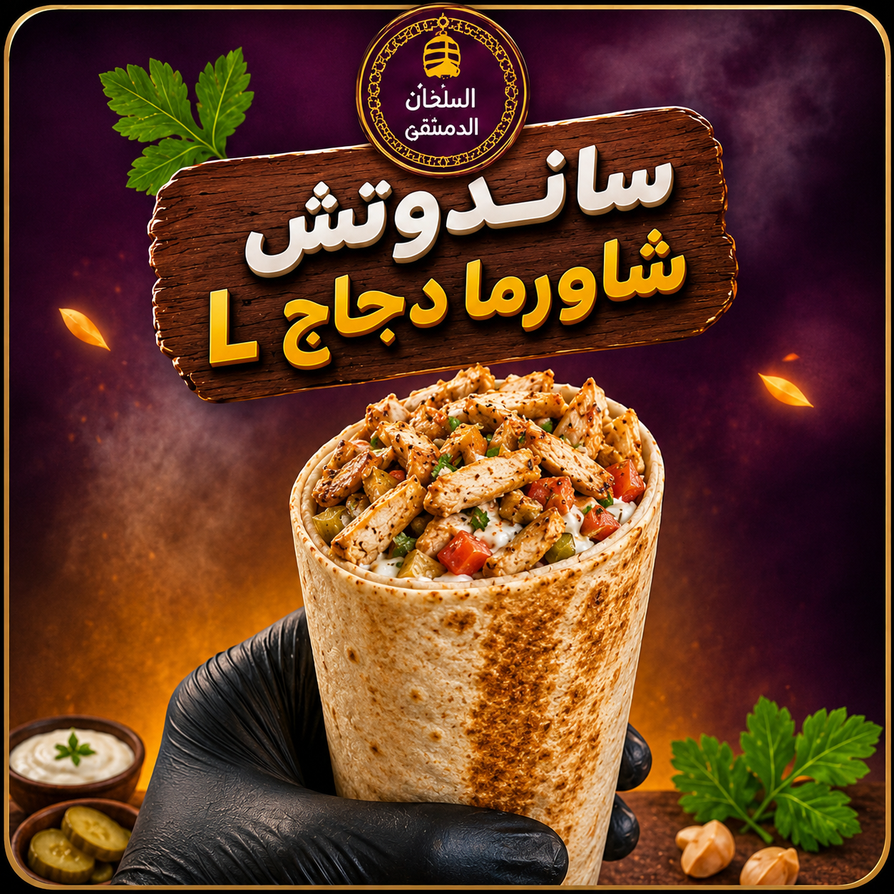 ساندوتش شاورما دجاج L